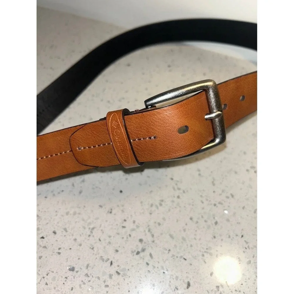 Columbia‎ Mens Brown Synthetic Leather Belt Size 38-40 Casual Outdoor Stitched